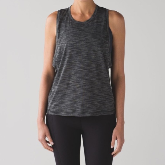 Lululemon Cardio Squad Tank II Heathered Black - Picture 1 of 10